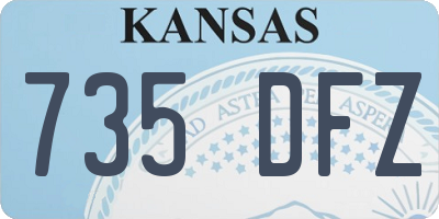 KS license plate 735DFZ