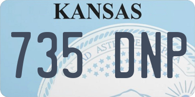 KS license plate 735DNP
