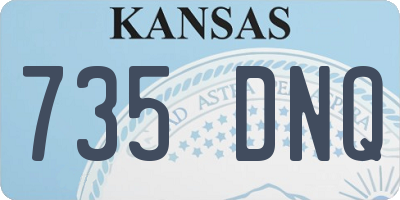 KS license plate 735DNQ