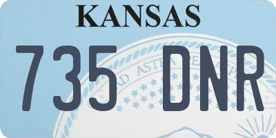 KS license plate 735DNR