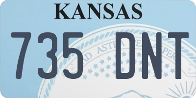 KS license plate 735DNT