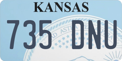 KS license plate 735DNU
