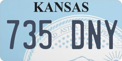 KS license plate 735DNY