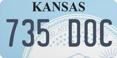 KS license plate 735DOC