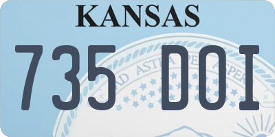 KS license plate 735DOI