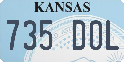 KS license plate 735DOL