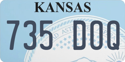 KS license plate 735DOQ