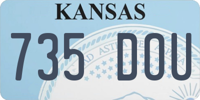 KS license plate 735DOU