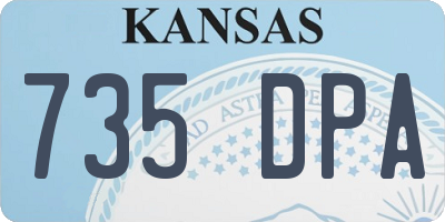 KS license plate 735DPA