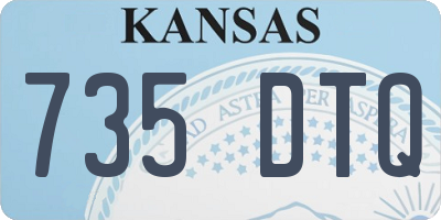 KS license plate 735DTQ