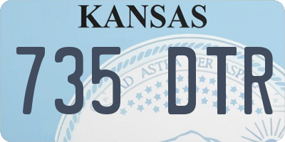 KS license plate 735DTR