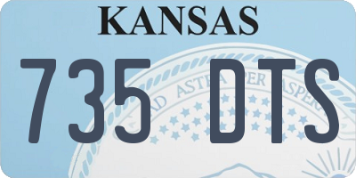 KS license plate 735DTS