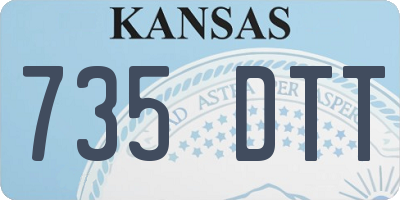 KS license plate 735DTT