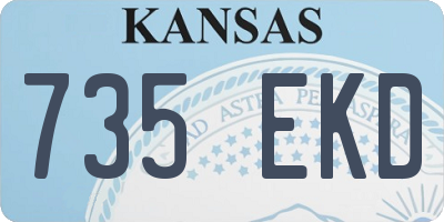 KS license plate 735EKD