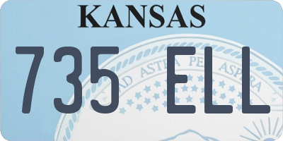 KS license plate 735ELL