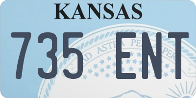 KS license plate 735ENT