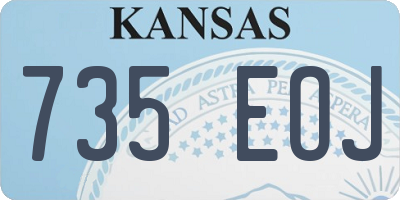 KS license plate 735EOJ