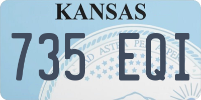 KS license plate 735EQI