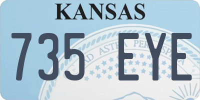 KS license plate 735EYE