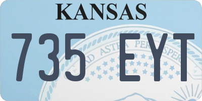KS license plate 735EYT