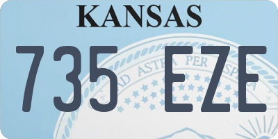 KS license plate 735EZE
