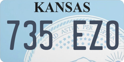 KS license plate 735EZO