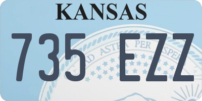 KS license plate 735EZZ