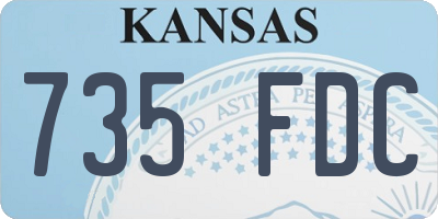 KS license plate 735FDC