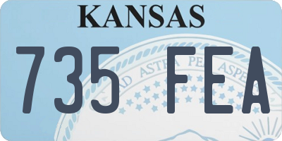KS license plate 735FEA