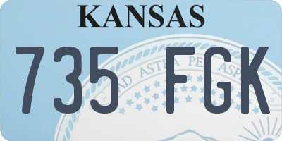 KS license plate 735FGK