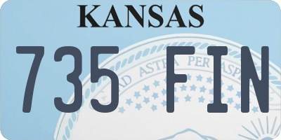 KS license plate 735FIN
