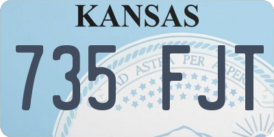 KS license plate 735FJT