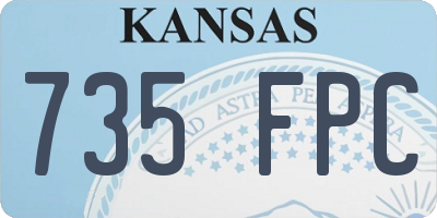 KS license plate 735FPC