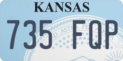 KS license plate 735FQP