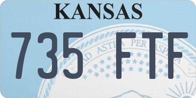 KS license plate 735FTF