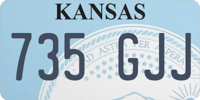 KS license plate 735GJJ