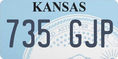 KS license plate 735GJP