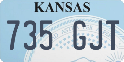 KS license plate 735GJT