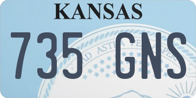 KS license plate 735GNS