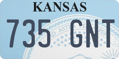 KS license plate 735GNT