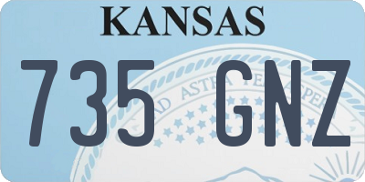 KS license plate 735GNZ
