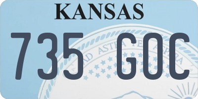 KS license plate 735GOC