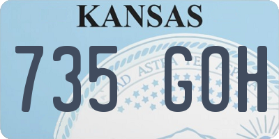 KS license plate 735GOH