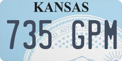 KS license plate 735GPM