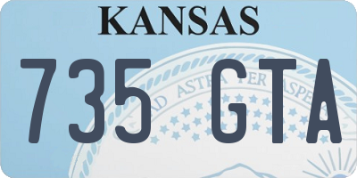 KS license plate 735GTA