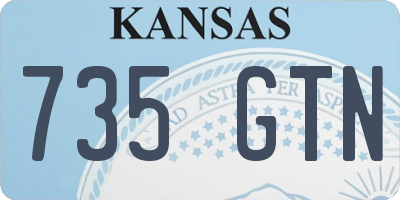 KS license plate 735GTN