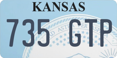 KS license plate 735GTP