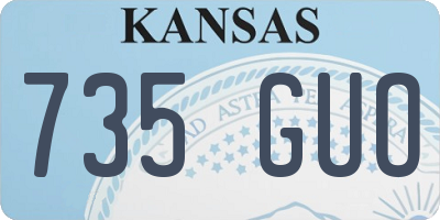 KS license plate 735GUO