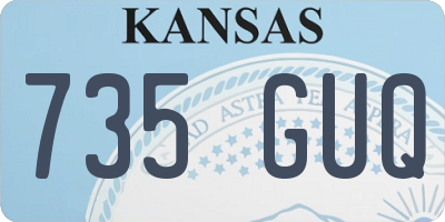 KS license plate 735GUQ