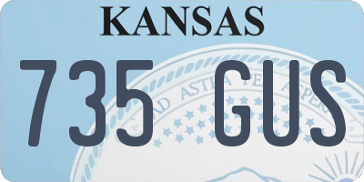 KS license plate 735GUS